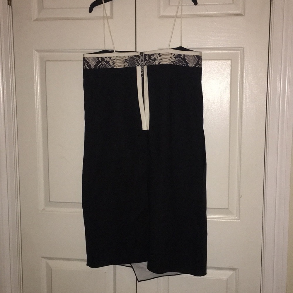 Helmut Lang Poplin Short Shift Dress Python Trim - image 6